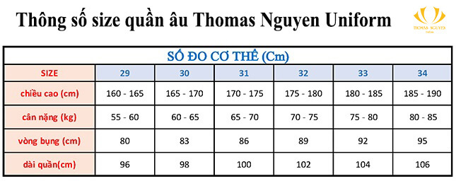 dịch vụ may đồng phục theo size