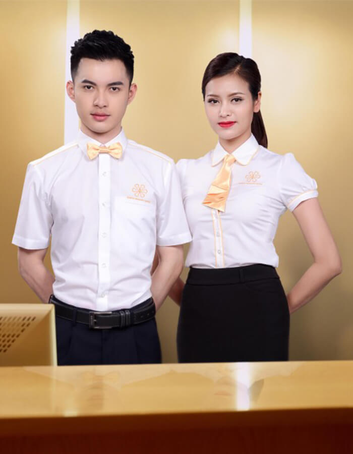 mẫu đồng phục lễ tân