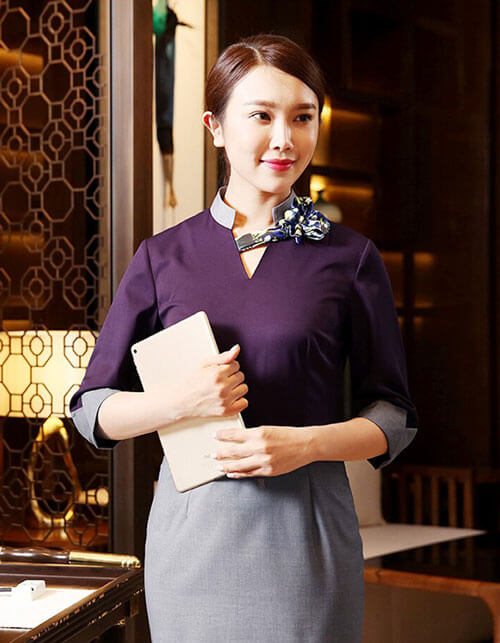 mẫu đồng phục lễ tân