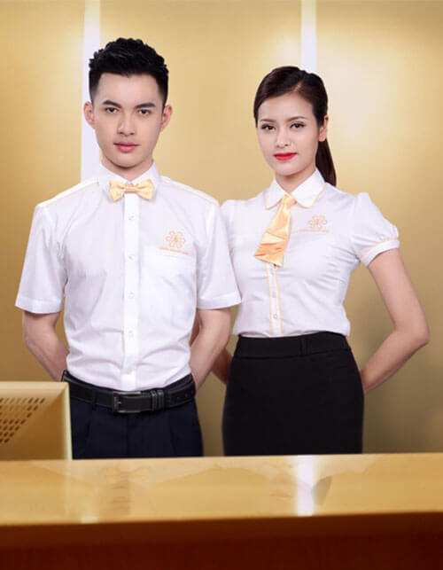 mẫu đồng phục lễ tân