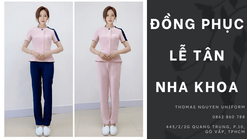 Đồng phục lễ tân nha khoa cao cấp | Mẫu mã đẹp, giá tốt |Thomas Nguyen