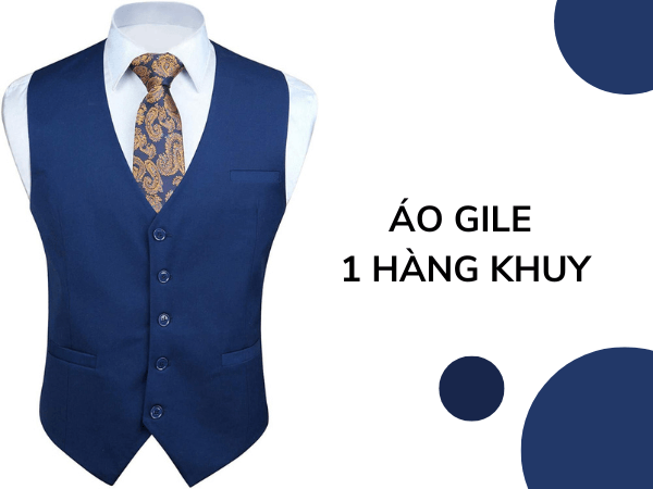 Áo gile 1 hàng khuy